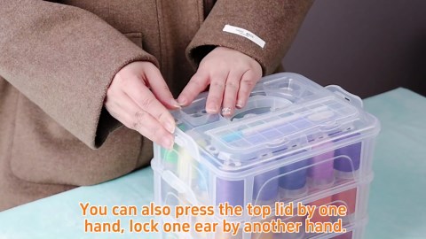 New brothread 40 Colors Compatible with Brother 500m Each Embroidery Machine Thread with Clear Plastic Storage Box for Embroidery Sewing Machine