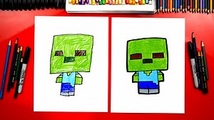 How To Draw A Minecraft Zombie - Art For Kids Hub -