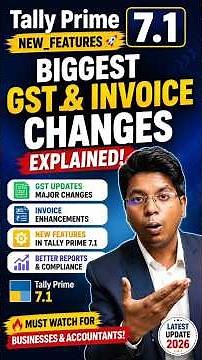 Tally Prime 7 1 New Features 🚀 Biggest GST & Invoice Changes Explained!