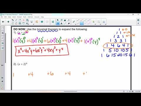 Binomial Expansion (using Pascal's Triangle)- shortened