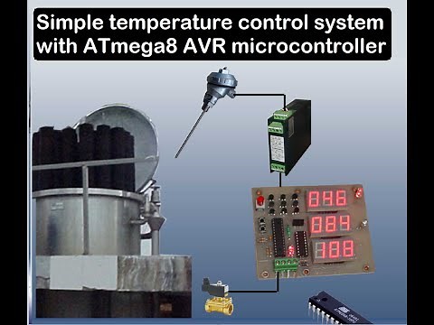 Simple temperature control system with ATmega8 AVR microcontroller