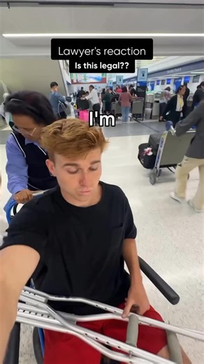 Man Fakes Broken Leg for First Class Upgrade!! 🦵✈️ Airport disability scam raises serious legal questions. Many search "faking injury for flight benefits" and "airline fraud wheelchair assistance." Passenger applies fake plaster cast to appear injured at airport. Scammer uses wheelchair service to fraudulently obtain first class ticket upgrade. Faking disability for benefits constitutes fraud against airlines. This deceptive practice carries potential criminal and civil consequences. Follow For