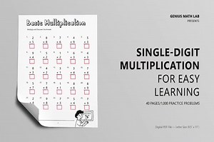 Multiplication Worksheets, Single Digit Multiplication (Numbers 1 – 9), Grade 2 (PDF Download)