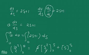 The acceleration of a particle moving in a straight line varies... | Filo