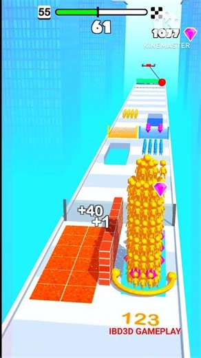 Hoop Protect Running Stack Level 55 #gaming​ #shorts​ #shortfeed​ #viralshorts​