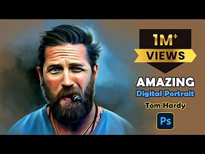 Crazy TRICK to create AMAZING Digital Portrait Tom Hardy in Photoshop EASY!