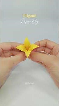 Origami Lily That Everyone Can Make…Even You! 🌸 #lily
