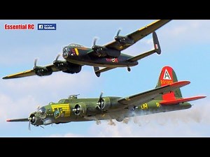 GIANT SCALE radio controlled (RC) WW2 BOMBERS ! Magnificent B-17 Flying Fortress and Avro Lancaster