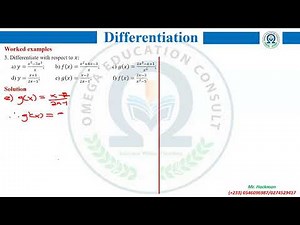 CALCULUS: Lesson 10 (Rules of differentiation cont'd)