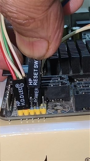 How to connect 🔥💥 PC front panel connector #computer #power #shorts