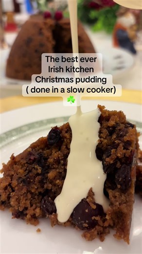 This is my slow cooker Christmas pudding, made the easy way but with that timeless, traditional flavour we all love. Proper Irish festive comfort, effortlessly done, and every bit as good as the classics, just simpler ( and better ! ) #genx #over50 #christmaspudding #christmasdinner