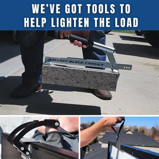 Heavy lifting is part of every solar install. But it doesn’t have to slow you down. From panels to ballast blocks, we’ve got tools built to take the strain out of your day: ⚡ Solar Panel Caddy ⚡ Modular Mover ⚡ Ballast Block Carrier Each one designed to make the job faster, safer, easier. Because when the heavy lifting is handled, you can focus on the install. Shop tools that work as hard as you do at Solar Tools USA
