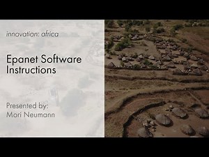 Epanet Software Instructions - Global Webinar, January 2022