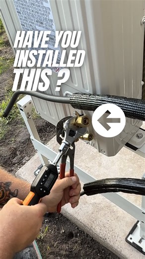 Have you installed the Python line sets? I used it on the @viessmann_us mini split install for the #auneshop It’s pex-al-pex. The flare adaptors are first installed on the unit side of the head and condenser. A prep tool is used to chamfer the cut ends of the pipe. The final is a compression nut and ferrule, just bottom-out the nut with a hold-back wrench on the adaptor. This vitocal-100 was 3/8” & 5/8”. Ngl the 5/8” connections weren’t super easy. With high copper prices or as an anti-theft (th