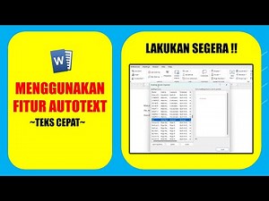 2 Cara Menggunakan Fitur AutoText di Microsoft Word, Teks Cepat