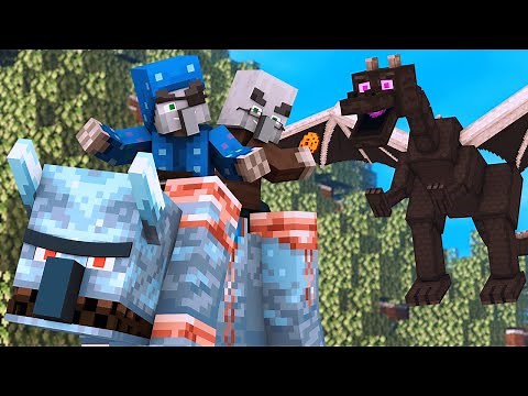 Villager vs Pillager Life Winter War 2 - Alien Being Minecraft Animation