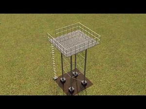 Elevated/Overhead Steel Water Tank(Animation)