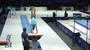 Gymnast Simone Biles lands never-before-done move