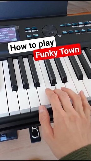 How to play Funky Town on keys | Piano Tutorial #shorts #piano #synth