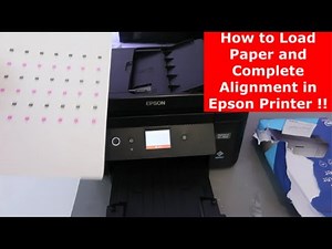 How to Load Paper and Complete Alignment in Epson Printer !!