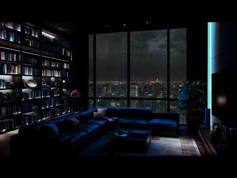 City Library Rain – Cozy Night Ambience for Reading & Relaxing