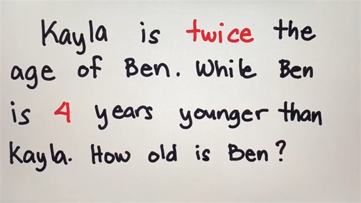 48K views · 575 reactions | Age Problems: 1. Kayla is twice the age...