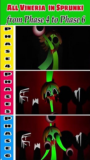 All Vineria in Sprunki incredibox | From Phase 4 to Phase 6. #sprunki #sprunkiincredibox #sprunkimix