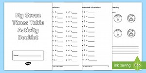 Seven Times Table Activity Booklet