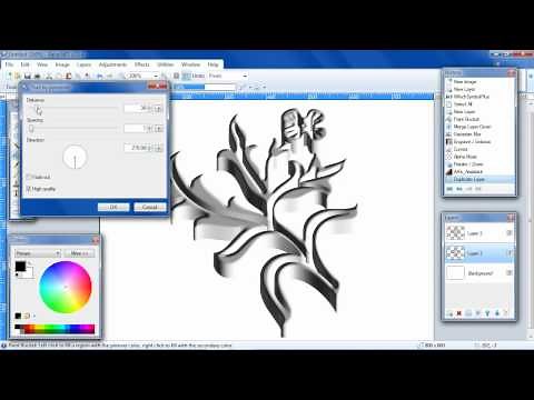 Paint.NET tutorial 3D metal shape