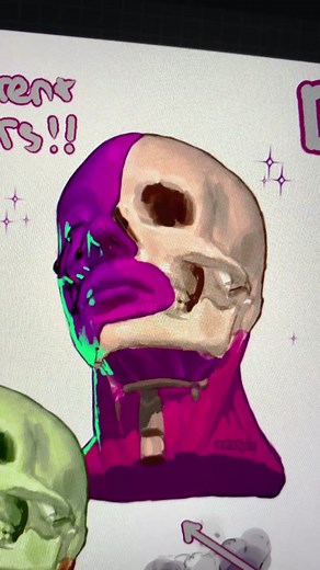 Exploring Faces in Digital Art: Procreate Painting and Digital Illustration