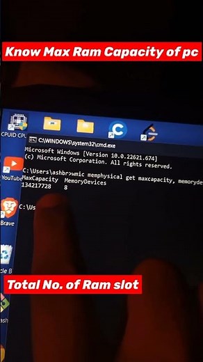 How to know Max Ram capacity of laptop and total number of Ram slots Available in Pc 💻