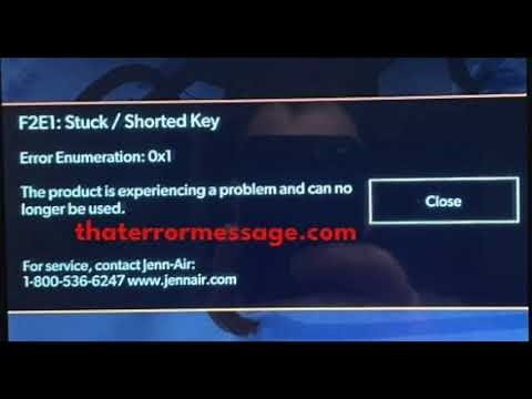 F2E1 - Stuck Shorted Key (JennAir)