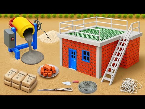 Realistic DIY Mini Brick & Cement House with Underground | Amazing Construction Science Project