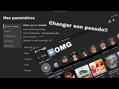 TUTO COMMENT CHANGER SON NOM D’UTILISATEUR ROBLOX (version française)