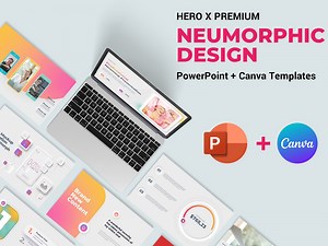 Neumorphic PowerPoint   Canva Template