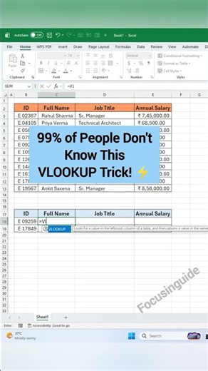 Use Simple VLOOKUP Again! ❌ Try This Advanced VLOOKUP Trick 🚀
