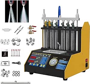 Fuel Injector Cleaner Tester Automotive 6 Cylinder Ultrasonic Wave Fuel Injector Cleaner Tester CT200 Fuel Injection Systems Cleaners Testers Car Fuel Cleaning Tools 110V/220V