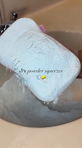 Powder ASMR on Instagram: "dry powder squeezes 💨🧽"