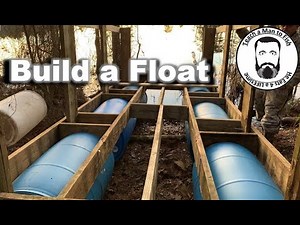 🔵 DIY Floating Duck Blind/Pond/Lake/River Floating Swim Dive Fish Hunt Platform with Blue Barrels