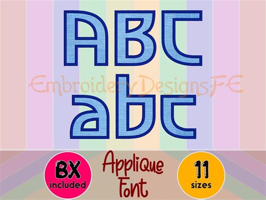 Applique Alphabet | Applique Letters & Numbers | Embroidery Font | Machine Applique | 2-7in Sizes | Instant Download - Etsy