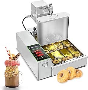 Amazon.com: Commercial 110V Automatic Donut Making Machine, 4 Rows Non-Stick Doughnut Maker, Stainless Steel 5.5L Hopper Adjustable Thickness Auto Doughnut Fryer for Bakery, Dessert Shop, Mall, Restaurant: Home & Kitchen