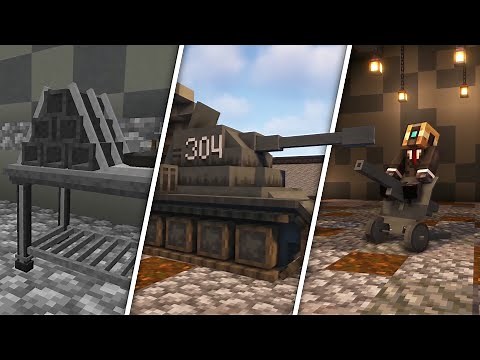 Minecraft TRAJAN'S TANKS Mod 1.19 | Usable tanks and artillery!