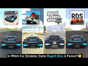 Bugatti Divo Extreme Car Driving Simulator, Real Driving School, GTA 5, Car Stunt Races