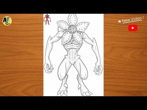 How to Draw the DEMOGORGON from Stranger Things 5 Step by Step| Easy Tutorial for beginners #youtbe