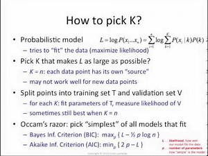 Mixture Models 5: how many Gaussians?