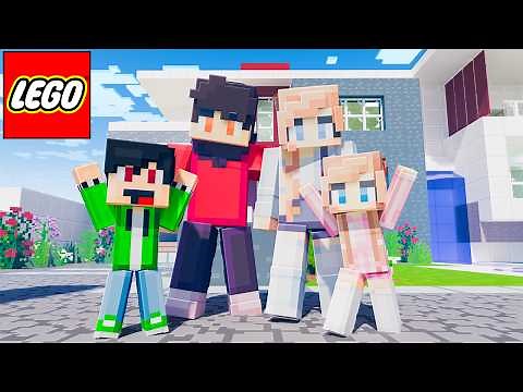 Trapping My Family in a LEGO WORLD in Minecraft!