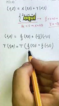 How to Find T(1, 0) of a Linear Transformation from R² to R³ | Easy Linear Algebra