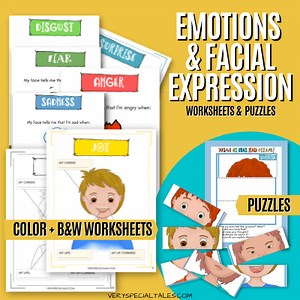 Emotions & Facial Expressions (Worksheets for Kids)