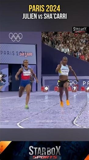 Julien Alfred vs Sha’Carri Richardson | Paris Olympics 2024 #athlete #sports #shorts