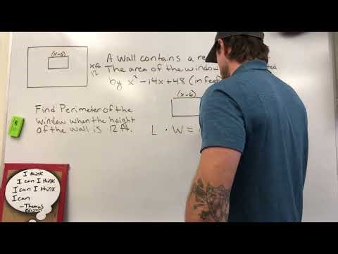 Polynomials Word Problem Perimeter and Area Math Test